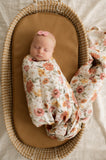 Floret white Organic Muslin Wrap