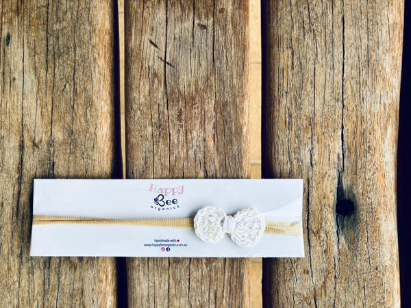 White - Crochet Headband