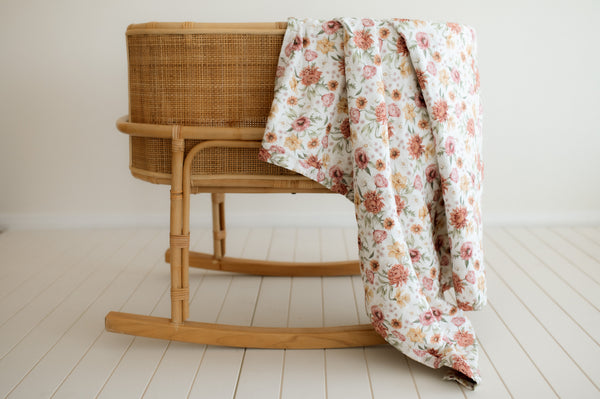 Blossom Organic Muslin Reversible Quilt