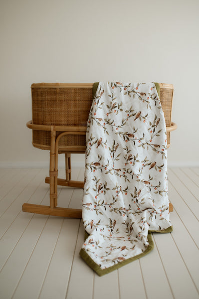 Little Bird Organic Muslin Reversible Quilt
