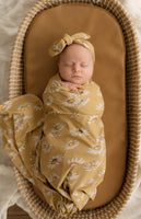 Daisy Mustard Organic Jersey Wrap
