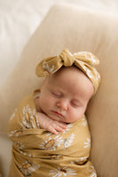 Daisy Mustard Organic Jersey Wrap