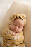 Daisy Mustard Organic Jersey Wrap