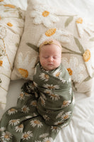 Daisy Olive Organic Muslin Wrap