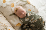 Daisy Olive Organic Muslin Wrap