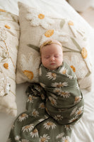 Daisy Olive Organic Muslin Wrap