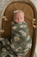 Daisy Olive Organic Muslin Wrap