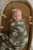 Daisy Olive Organic Muslin Wrap