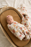 Floret white Organic Muslin Wrap