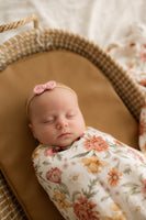 Floret white Organic Muslin Wrap