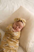 Daisy Mustard Organic Jersey Wrap