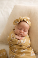 Daisy Mustard Organic Jersey Wrap