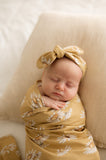 Daisy Mustard Organic Jersey Wrap