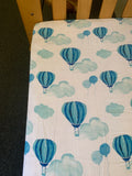 Hot air Balloon - Organic Muslin Fitted Cot Sheet